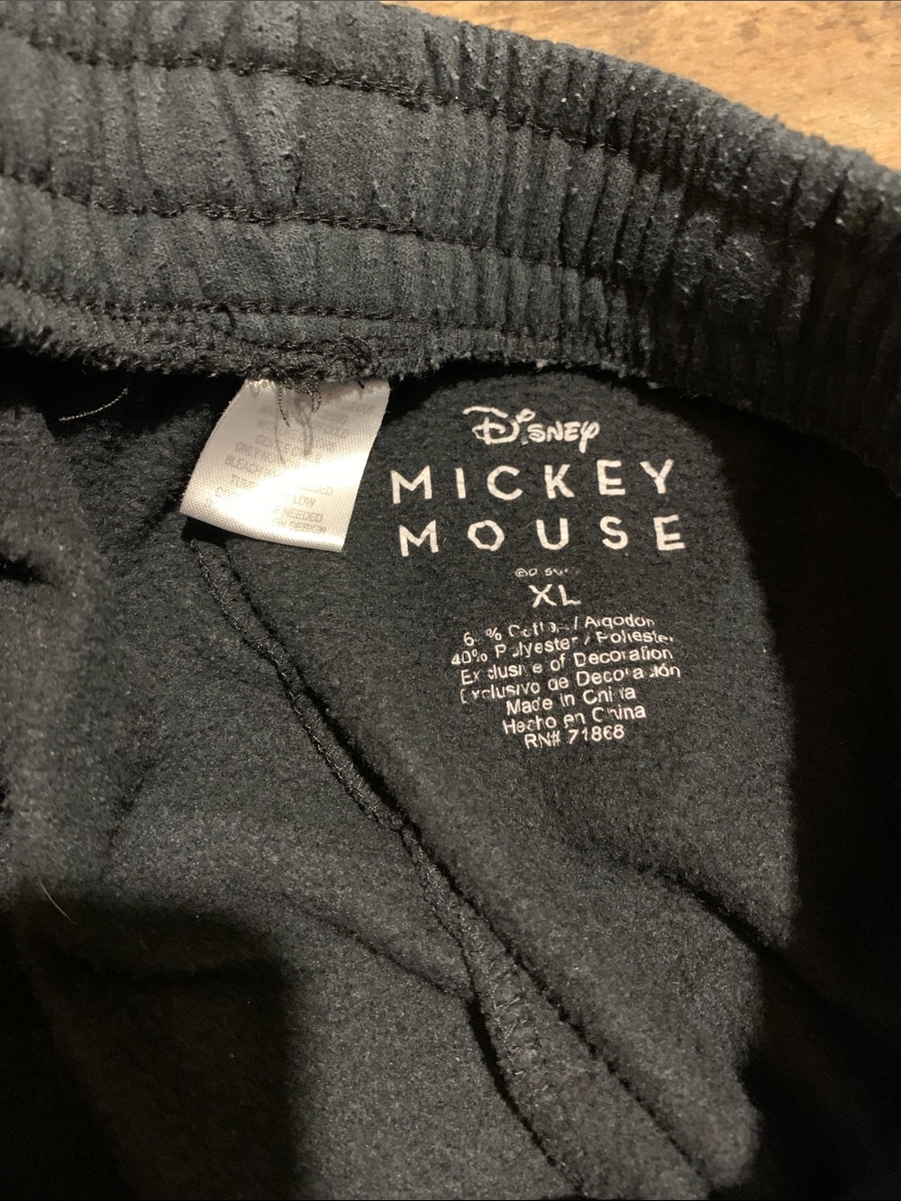 Disney Black Jogger Sweatpants with Mickey Graphic - Picture 11 of 11